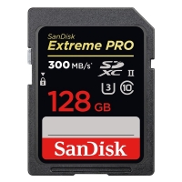 SANDISK SDHC EXREME PRO 128GB 300MB/s UHS-II U3